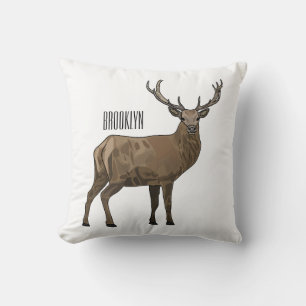 Deer cartoon illustration cushion