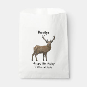 Deer cartoon illustration favour bag