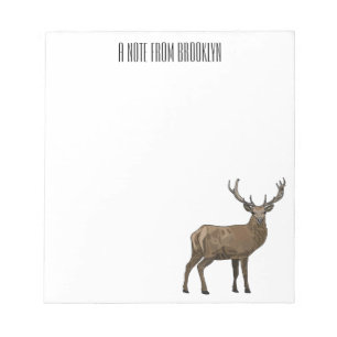 Deer cartoon illustration notepad