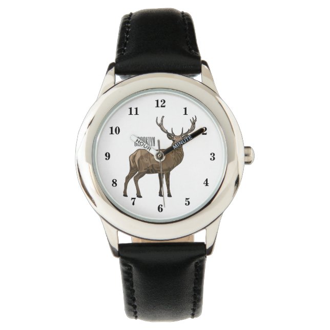 Deer cartoon illustration watch (Front)
