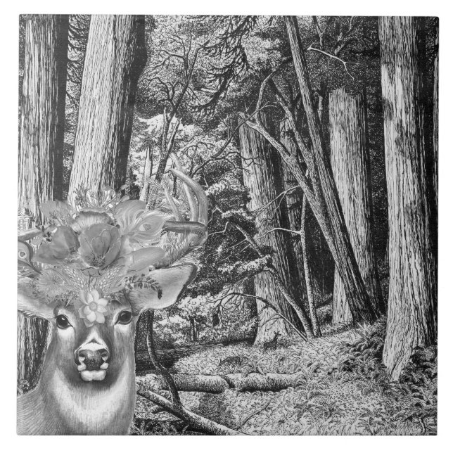 Deer Ceramic Tile (Front)