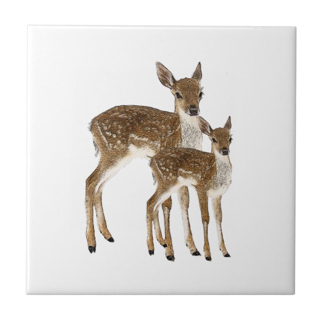 Deer Ceramic Tile (Front)