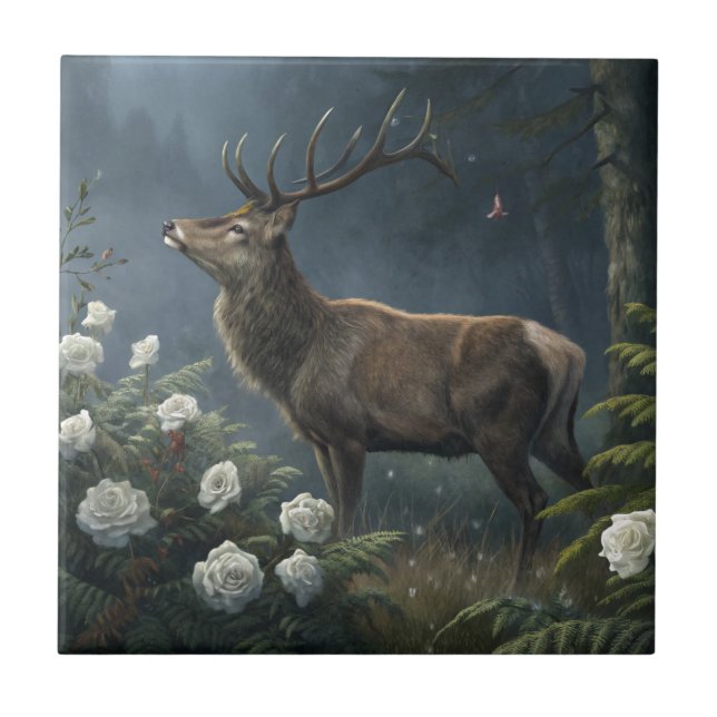Deer Ceramic Tile (Front)