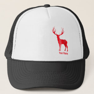 Deer Chalet Antlers Retro Stag Antlers Vintage Lug Trucker Hat