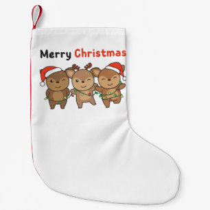 Deer Christmas Animals Cute Deer Merry Christmas Small Christmas Stocking