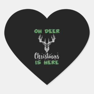 deer christmas deer reindeer Christmas antlers Heart Sticker