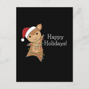 Deer Christmas Deer Winter Animals Holiday Postcard