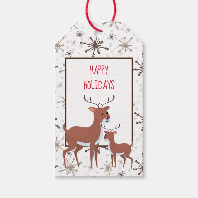 Deer Christmas Gift Tag (Front)