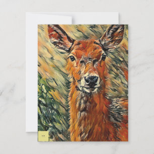 Deer Christmas greeting card