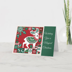 Deer Christmas  Holiday Card