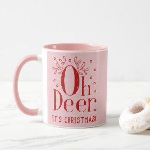 Deer Christmas illustration coffee tea mug