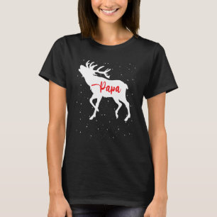 Deer Christmas Matching Family Papa Pyjamas Christ T-Shirt