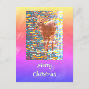 Deer Christmas Postcard