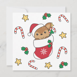 Deer Christmas Snow Winter Animals Deers Holiday Card