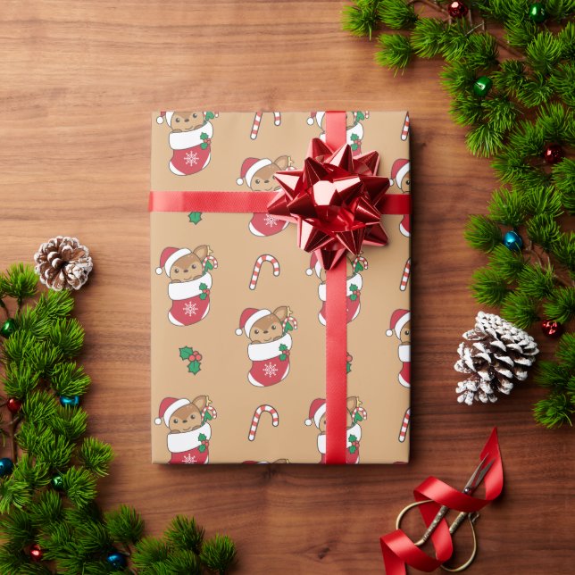 Deer Christmas Snow Winter Animals Deers Holiday Wrapping Paper (Holiday Gift)