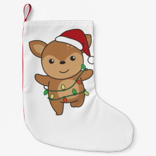 Deer Christmas Winter Animals Deer Small Christmas Stocking