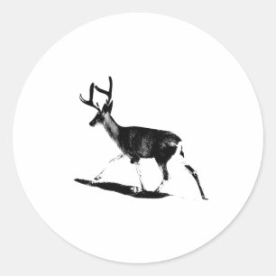 Deer Classic Round Sticker