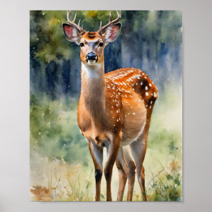 Deer Collection: Japanese Sika Deer  Poster
