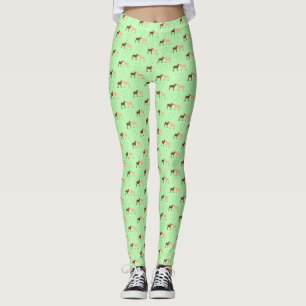 Deer Couple and Daisy Heart Leggings