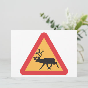 Deer Crossing Road Sign Invitations