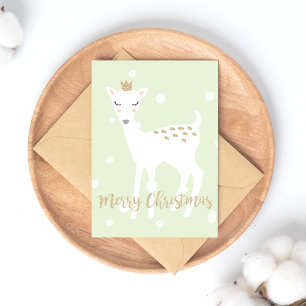 Deer - Cute Christmas Postcard