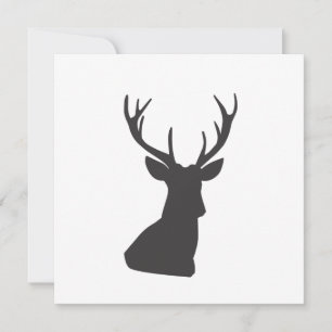 Deer Deer Silhouette Silhouette Animal Wild Postca Invitation