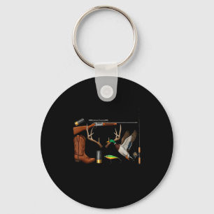 Deer Duck Fish Hunting Hello Hunting Season Christ Key Ring