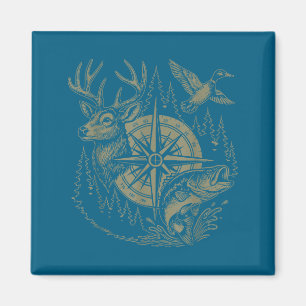 Deer Duck Fishing Hunting Solves Most Of My Proble Magnet