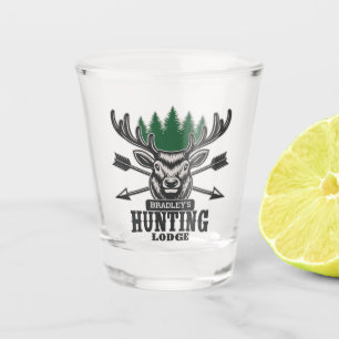 Deer Elk Hunter ADD NAME Bow Hunting Lodge Cabin Shot Glass