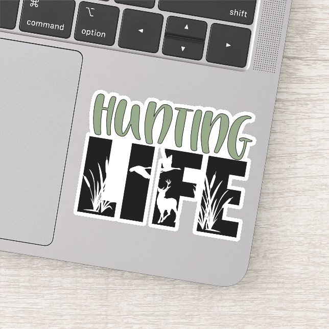 Deer Elk Hunting Outdoors  Die Cut Sticker Decal (Detail)