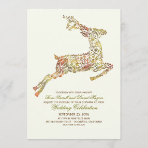 Deer Fall Woodland Wedding Invitations