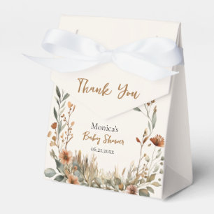 Deer Family Boho Pampas Orthodox Baby Shower Favour Box