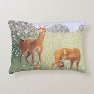 Deer Family Decorative Cushion