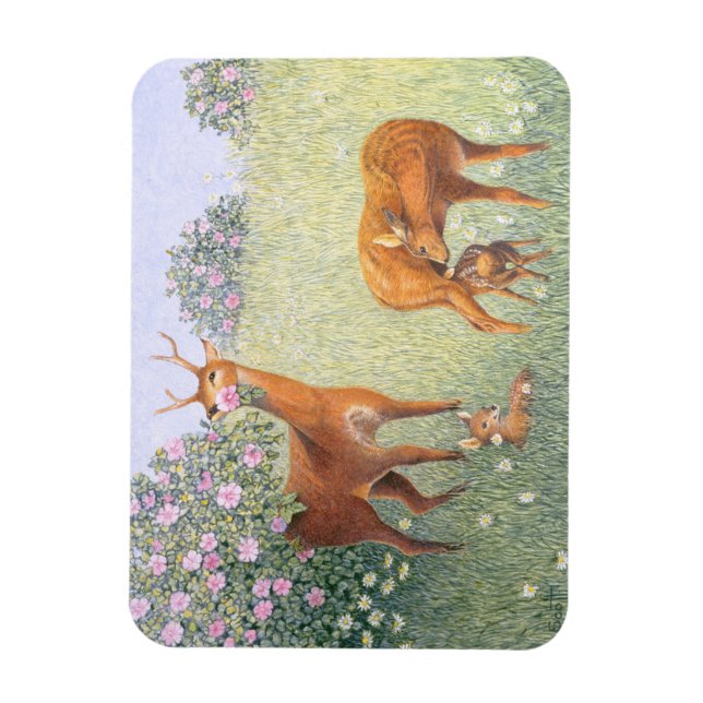 Deer Family Magnet (Vertical)