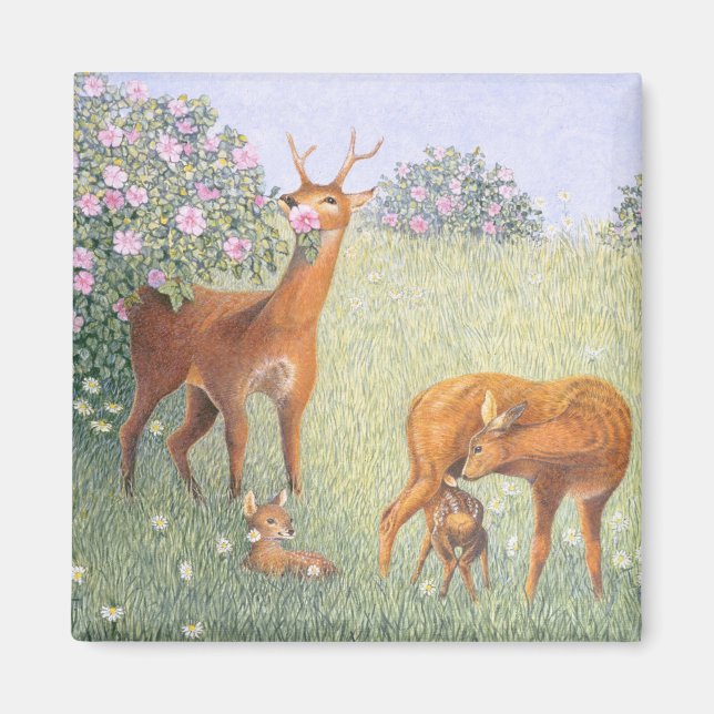 Deer Family Magnet (Front)