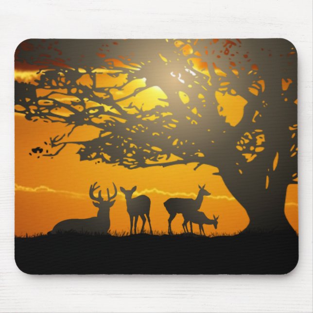 Deer Family Mouse Pad (Front)
