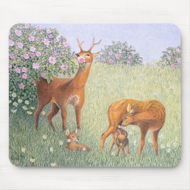 Deer Family Mouse Pad (Front)