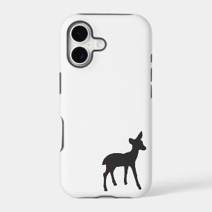 Deer fawn black white silhouette kawaii cute
