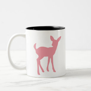 Deer Fawn Wildlife Animal Mammal Young Baby Cute Two-Tone Coffee Mug