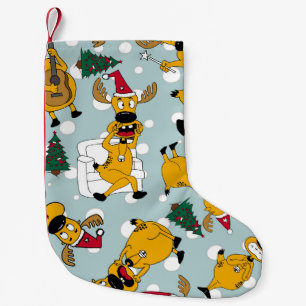 Deer Festive: Christmas Pattern Design Small Christmas Stocking