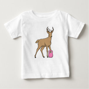 Deer Fitness Dumbbell Baby T-Shirt
