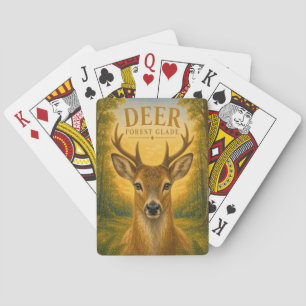 Deer Forest Glade Wildlife Playing Cards