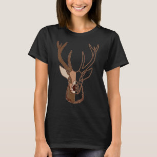 Deer Forest Hunting Animal Motif Imprint Hunter 2 T-Shirt