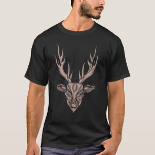 Deer Forest Hunting Animal Motif Imprint Hunter T-Shirt