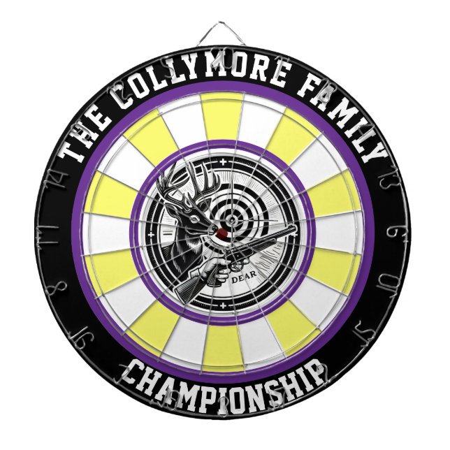 Deer Forest Target Bullseye Art Dartboard (Front)