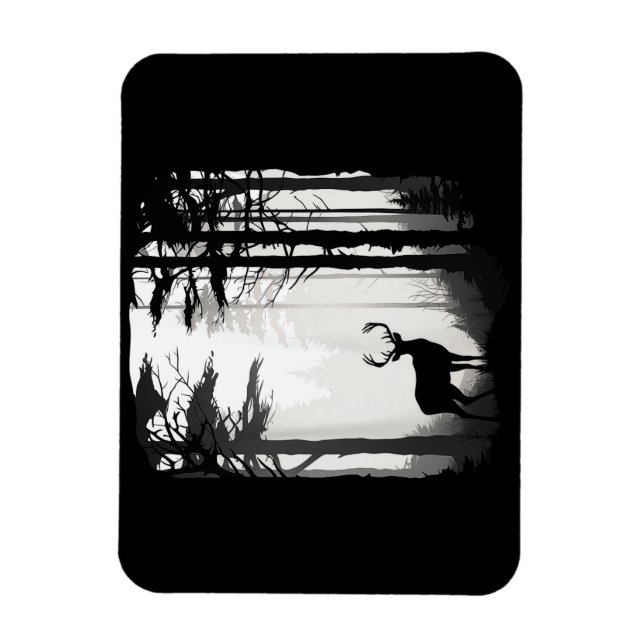 Deer Forest Wildlife Magnet (Vertical)