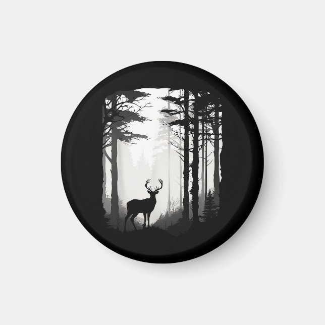 Deer Forest Wildlife Magnet (Front)