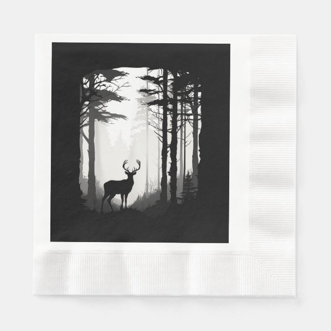 Deer Forest Wildlife Napkin (Front)