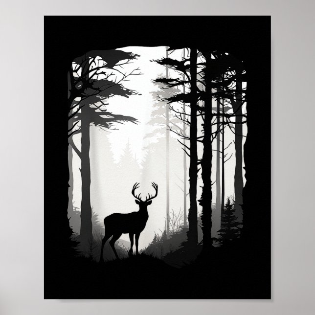 Deer Forest Wildlife Poster (Front)