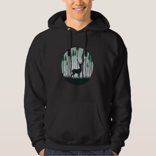 Deer Forest Wildlife - Scenic Nature Lovers Hoodie